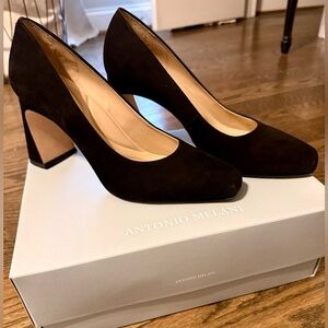 Antonio Melani Black Suede Heels